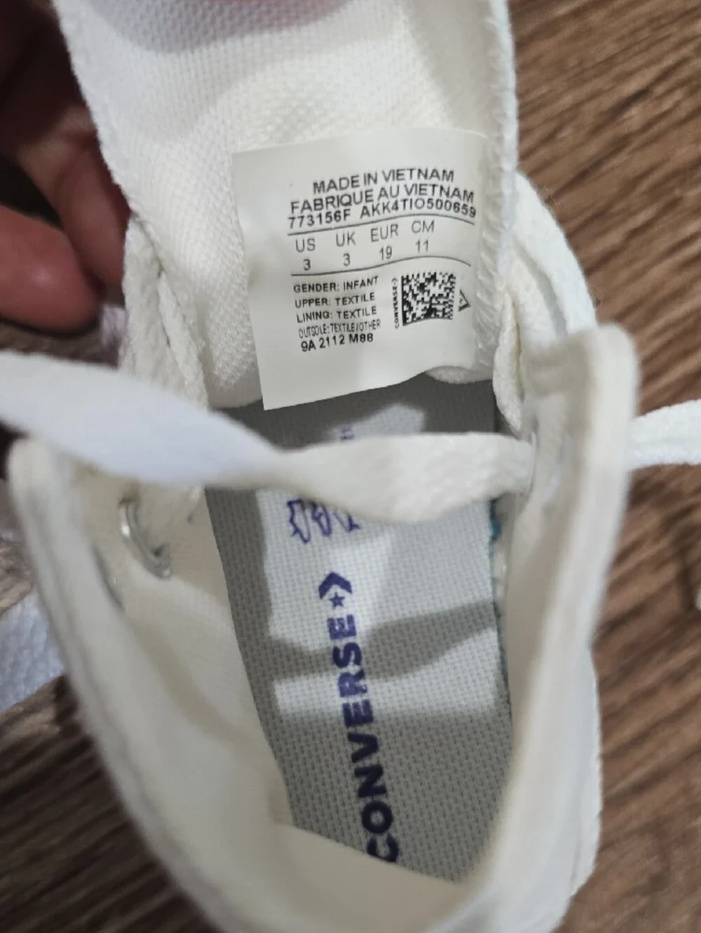 Converse Baby White Low-Top Canvas Sneakers 3
